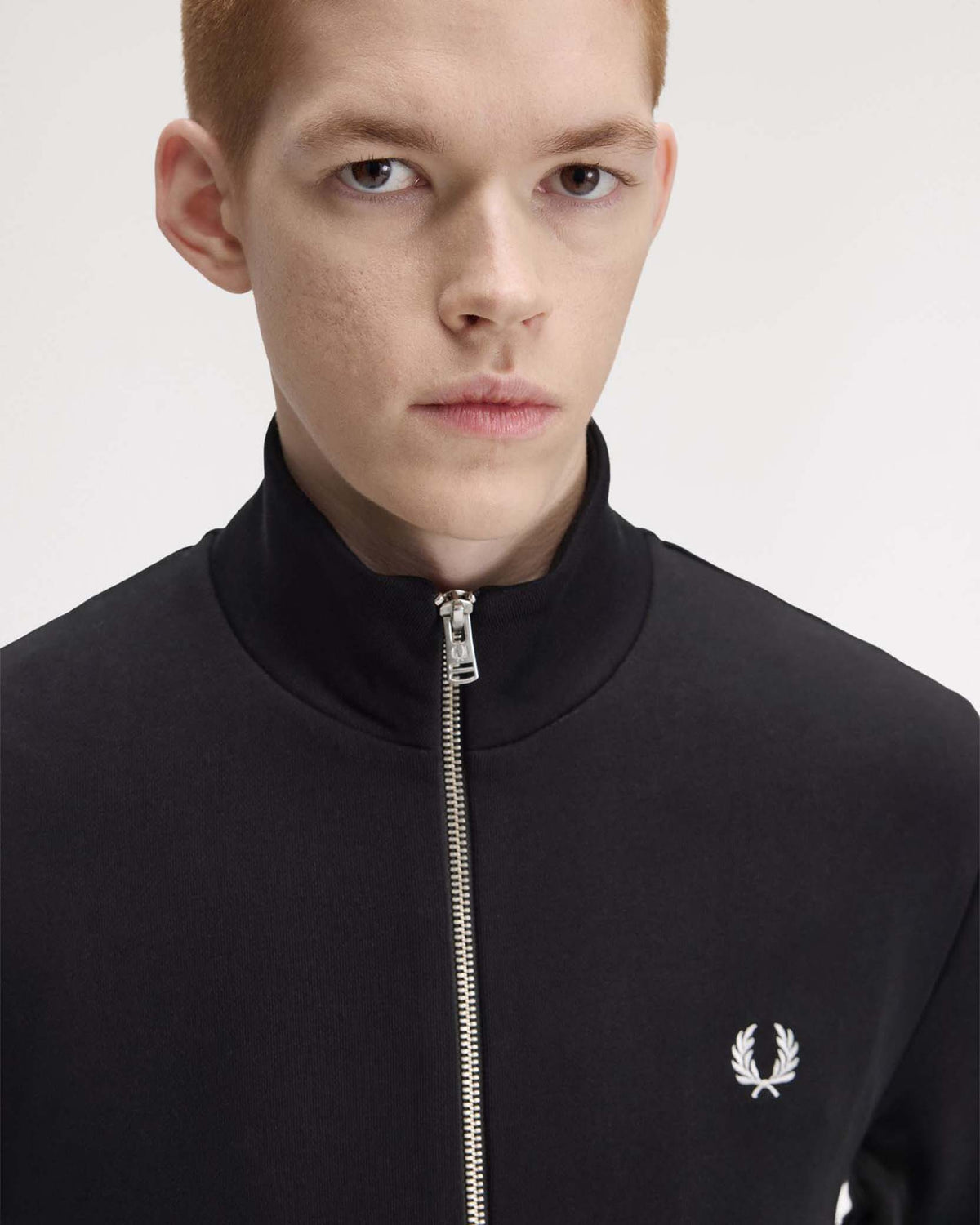 Fred Perry Zip Through Sweatshirt - Black