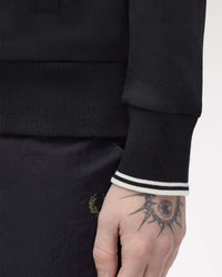 Fred Perry Zip Through Sweatshirt - Black