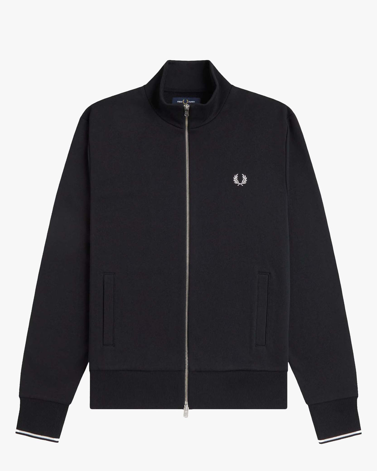 Fred Perry Zip Through Sweatshirt - Black