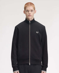 Fred Perry Zip Through Sweatshirt - Black
