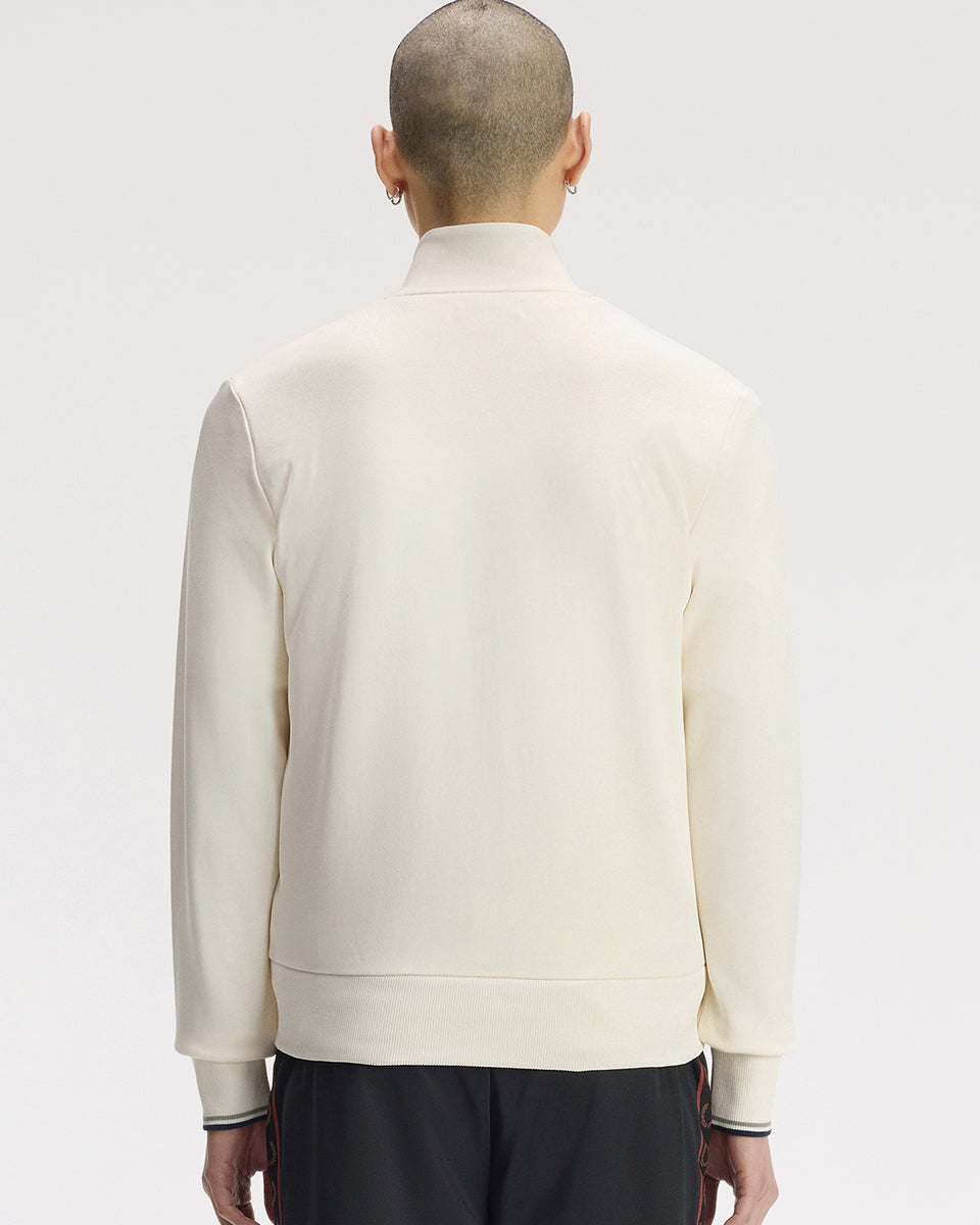Fred Perry Zip Through Sweatshirt - Ecru