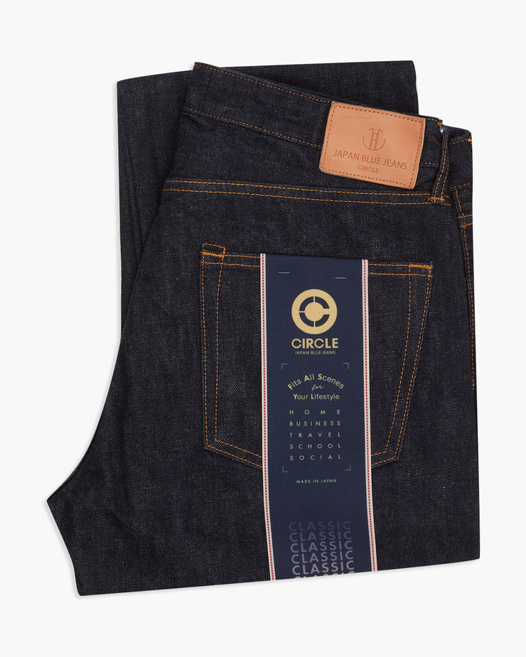 Japan Blue J401 Circle Classic Straight 14.8oz Texas Cotton Selvedge Mens Jeans - Indigo Onewash