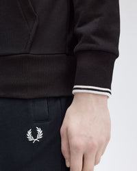 Fred Perry Hooded Zip Through Sweatshirt - Black | Fred Perry Sweaters & Knitwear | JEANSTORE