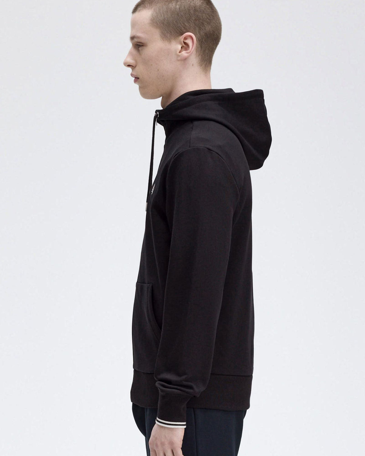 Fred Perry Hooded Zip Through Sweatshirt - Black | Fred Perry Sweaters & Knitwear | JEANSTORE