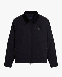 Fred Perry Cotton Caban Jacket - Black | Fred Perry Jackets & Coats | JEANSTORE