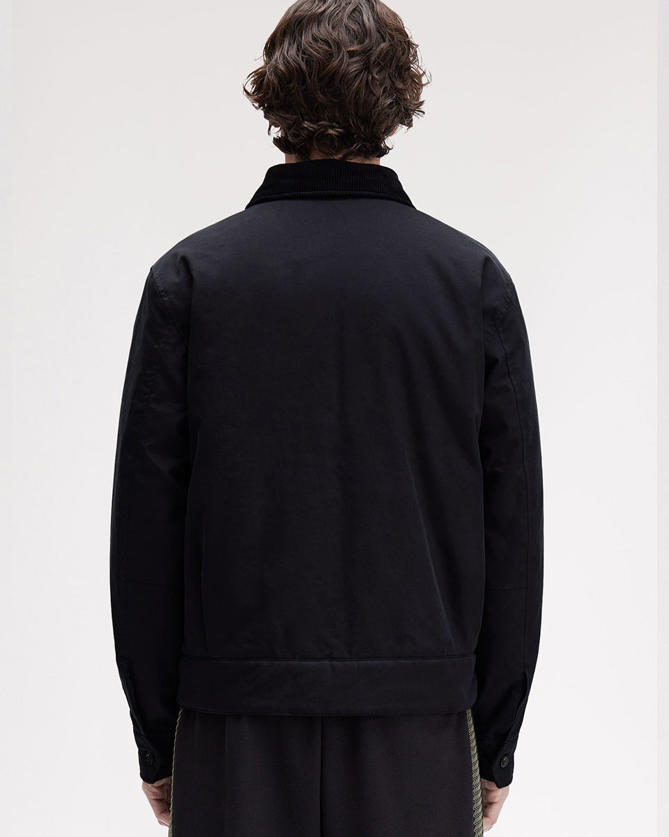 Fred Perry Cotton Caban Jacket - Black | Fred Perry Jackets & Coats | JEANSTORE