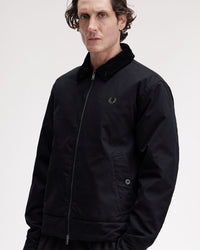 Fred Perry Cotton Caban Jacket - Black | Fred Perry Jackets & Coats | JEANSTORE
