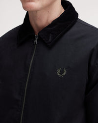 Fred Perry Cotton Caban Jacket - Black | Fred Perry Jackets & Coats | JEANSTORE