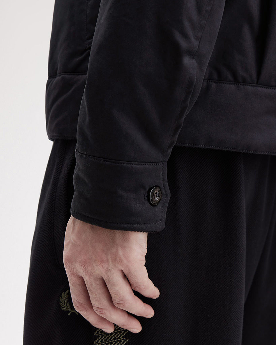 Fred Perry Cotton Caban Jacket - Black | Fred Perry Jackets & Coats | JEANSTORE