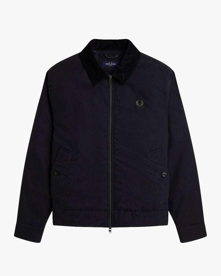 Fred Perry Cotton Caban Jacket Black