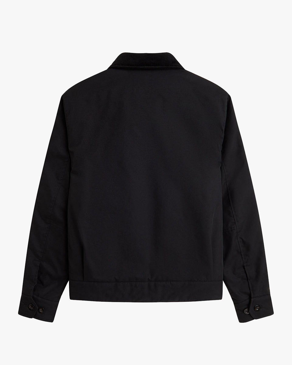 Fred Perry Cotton Caban Jacket - Black | Fred Perry Jackets & Coats | JEANSTORE