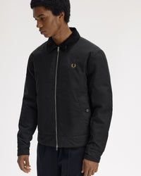 Fred Perry Cotton Caban Jacket - Black