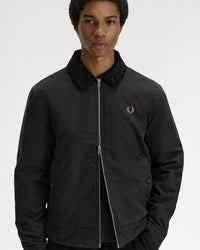 Fred Perry Cotton Caban Jacket - Black