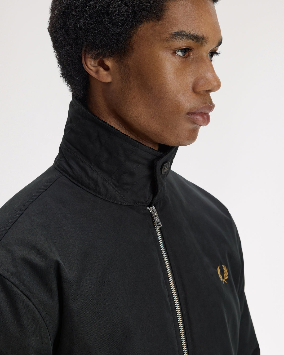 Fred Perry Cotton Caban Jacket - Black