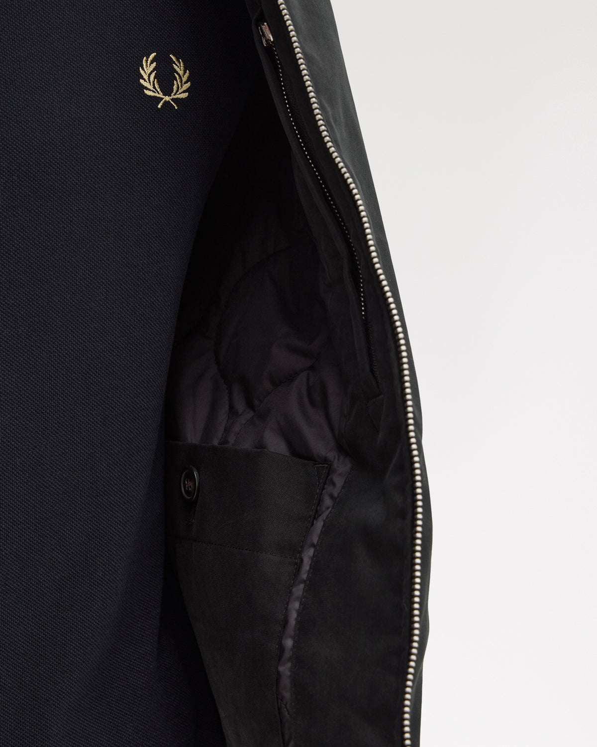 Fred Perry Cotton Caban Jacket - Black