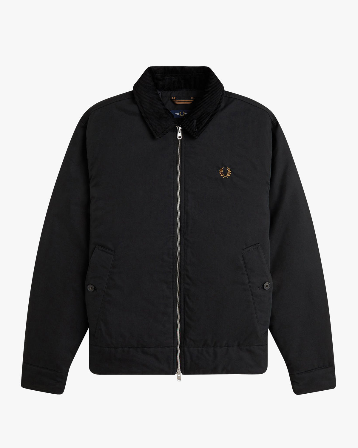 Fred Perry Cotton Caban Jacket - Black