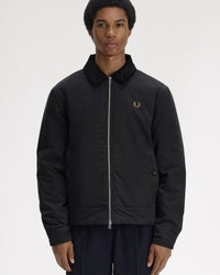 Fred Perry Cotton Caban Jacket - Black