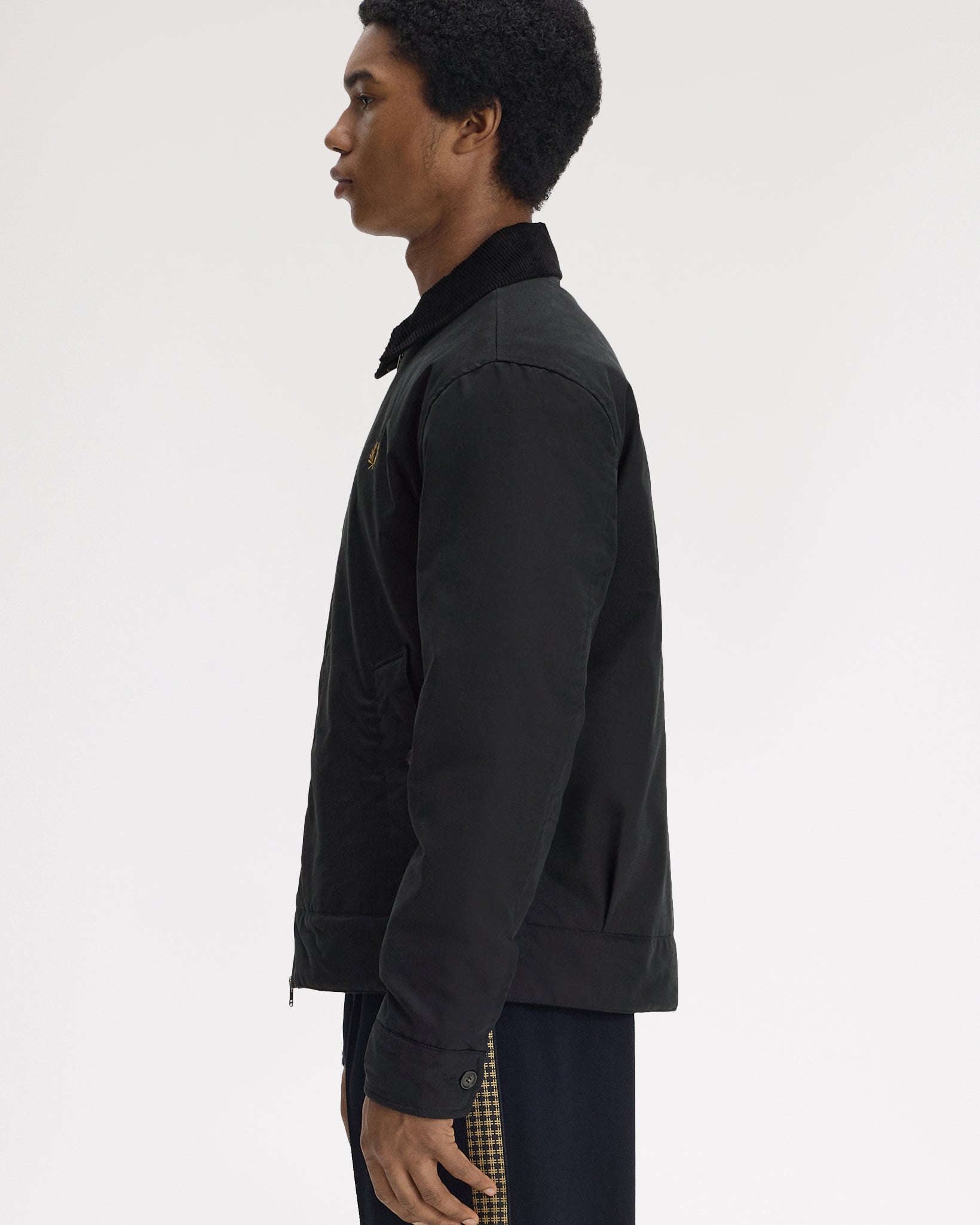 Fred Perry Cotton Caban Jacket - Black