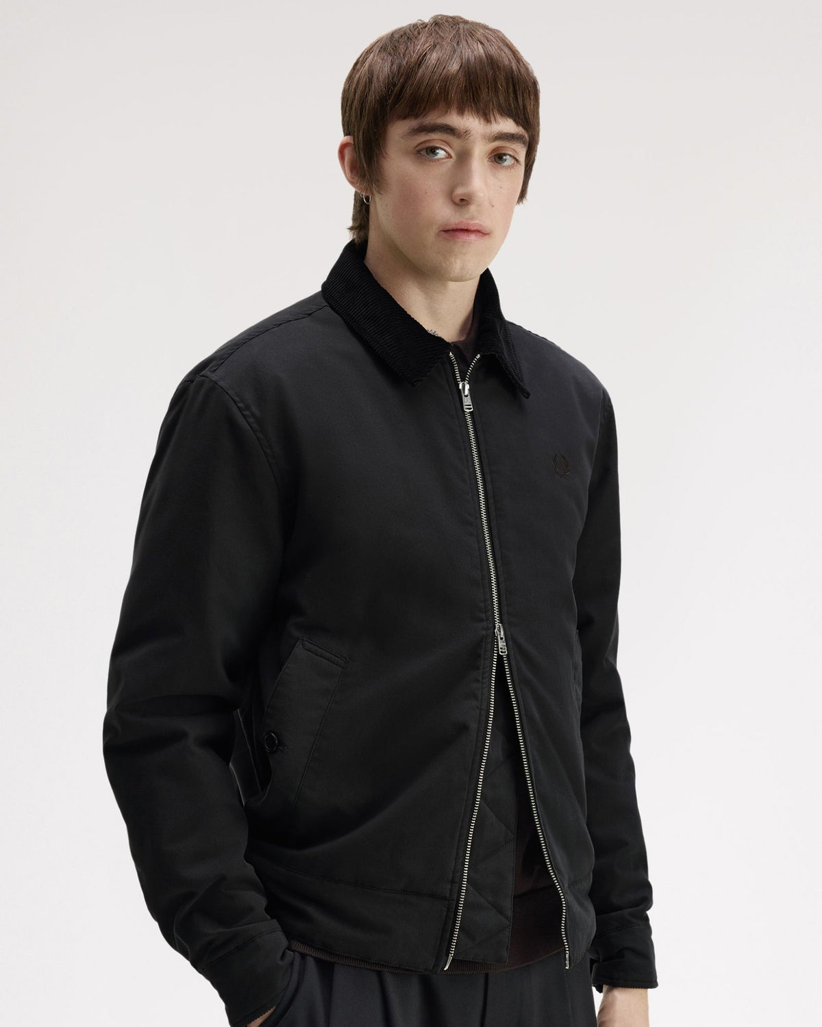Fred Perry Cotton Caban Jacket - Black