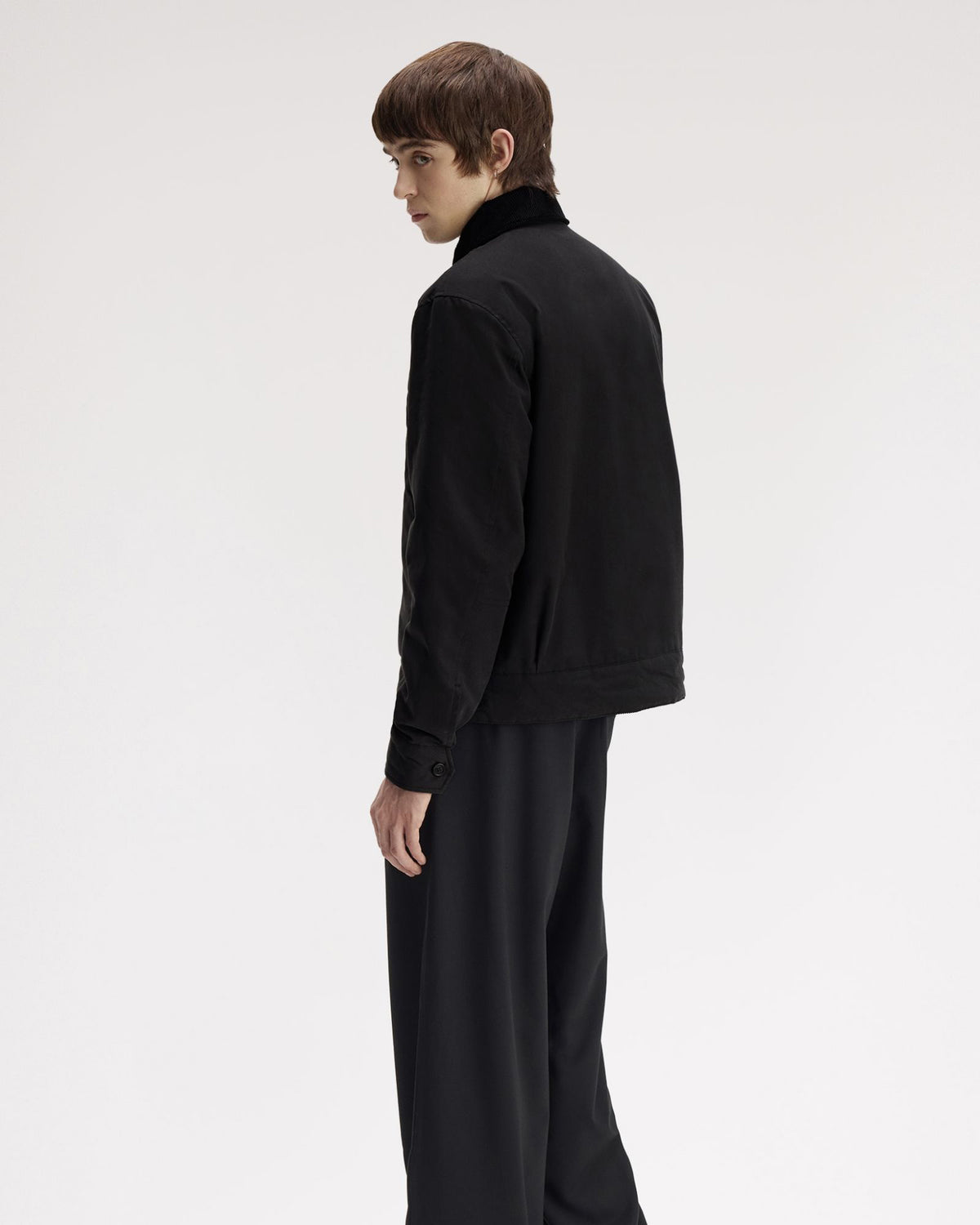 Fred Perry Cotton Caban Jacket - Black