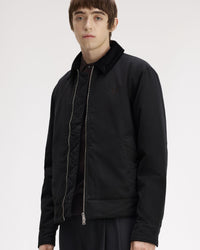 Fred Perry Cotton Caban Jacket - Black