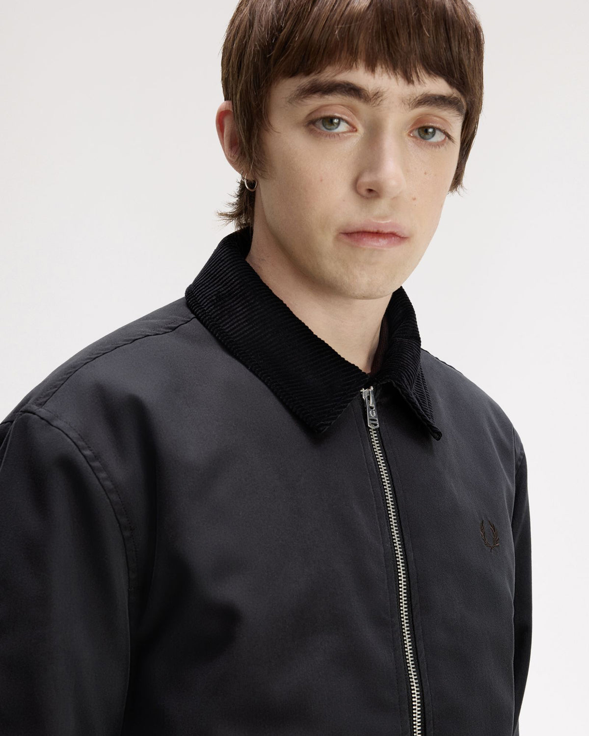Fred Perry Cotton Caban Jacket - Black