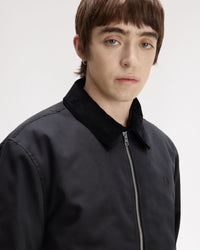 Fred Perry Cotton Caban Jacket - Black