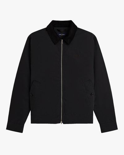 Fred Perry Cotton Caban Jacket - Black