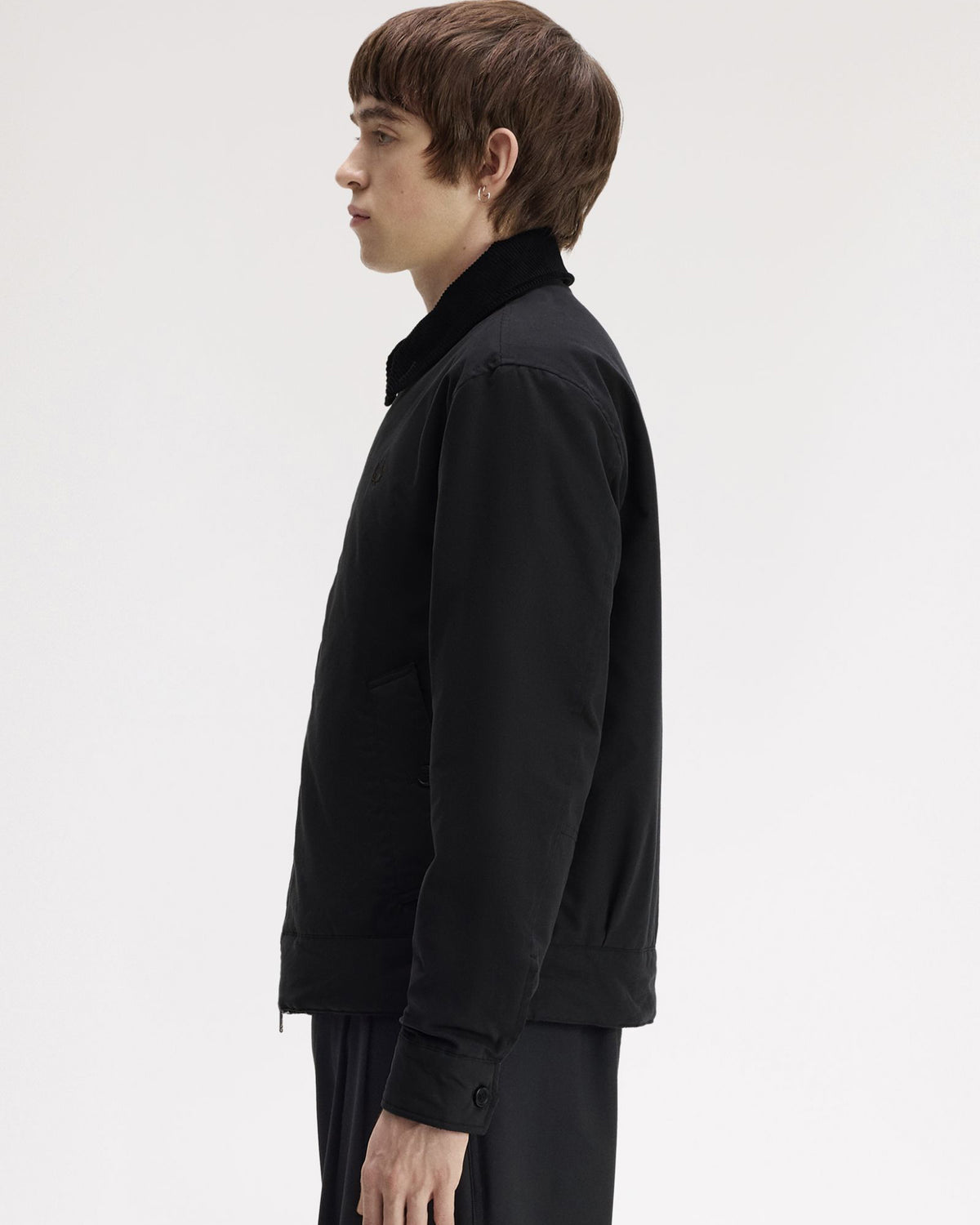 Fred Perry Cotton Caban Jacket - Black