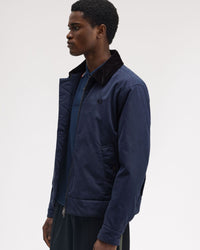 Fred Perry Cotton Caban Jacket - Dark Airforce | Fred Perry Jackets & Coats | JEANSTORE