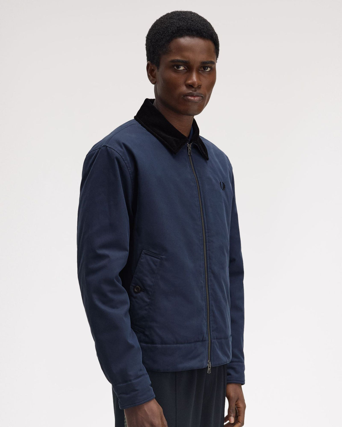 Fred Perry Cotton Caban Jacket - Dark Airforce | Fred Perry Jackets & Coats | JEANSTORE