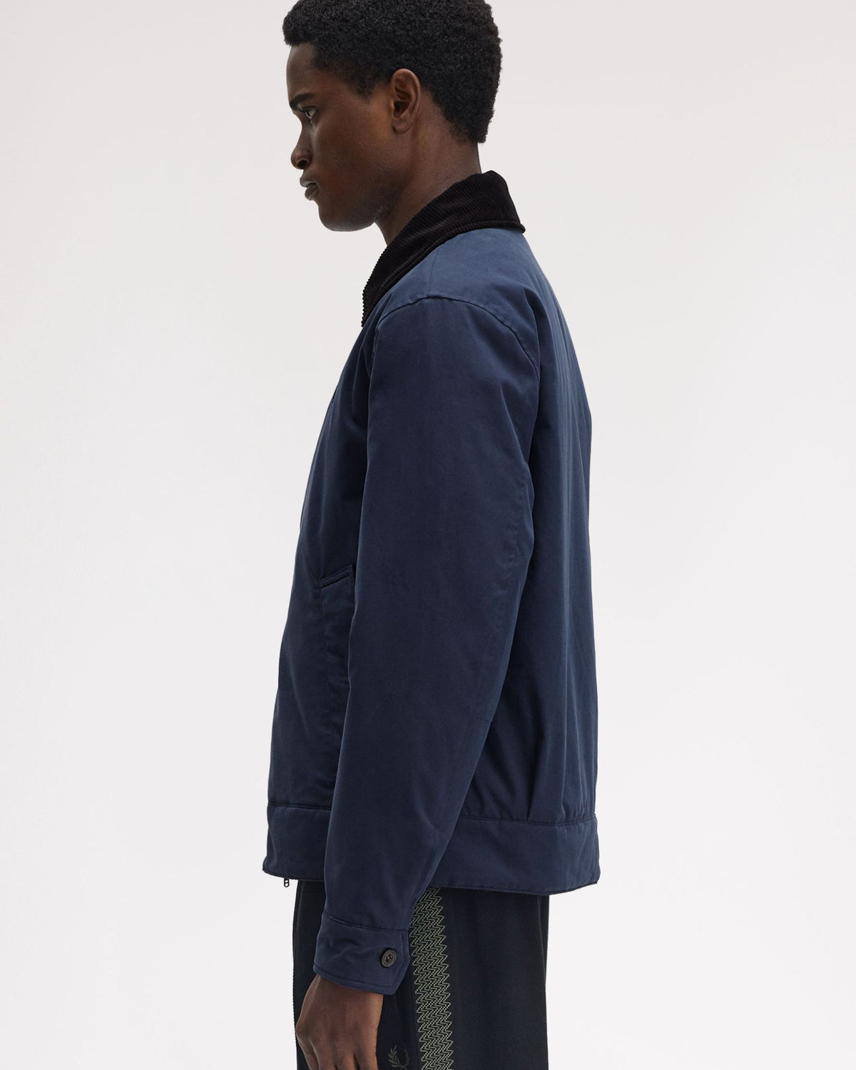 Fred Perry Cotton Caban Jacket - Dark Airforce | Fred Perry Jackets & Coats | JEANSTORE
