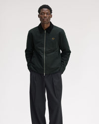 Fred Perry Cotton Caban Jacket - Night Green