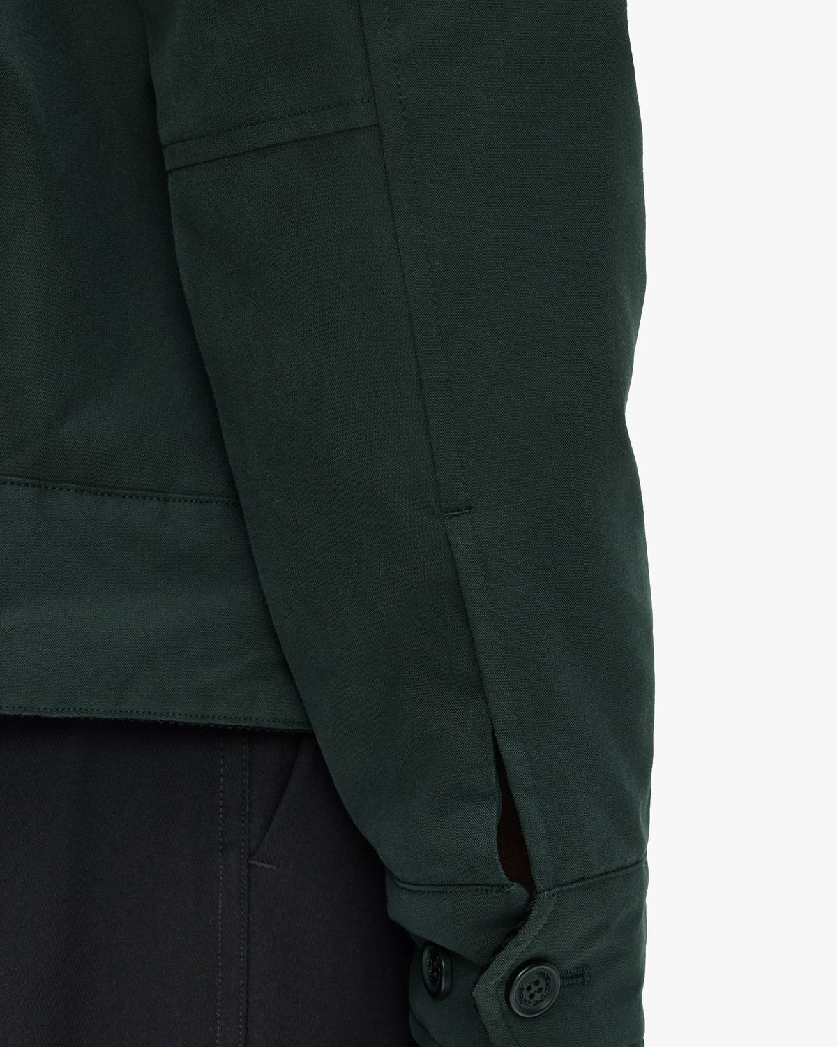 Fred Perry Cotton Caban Jacket - Night Green