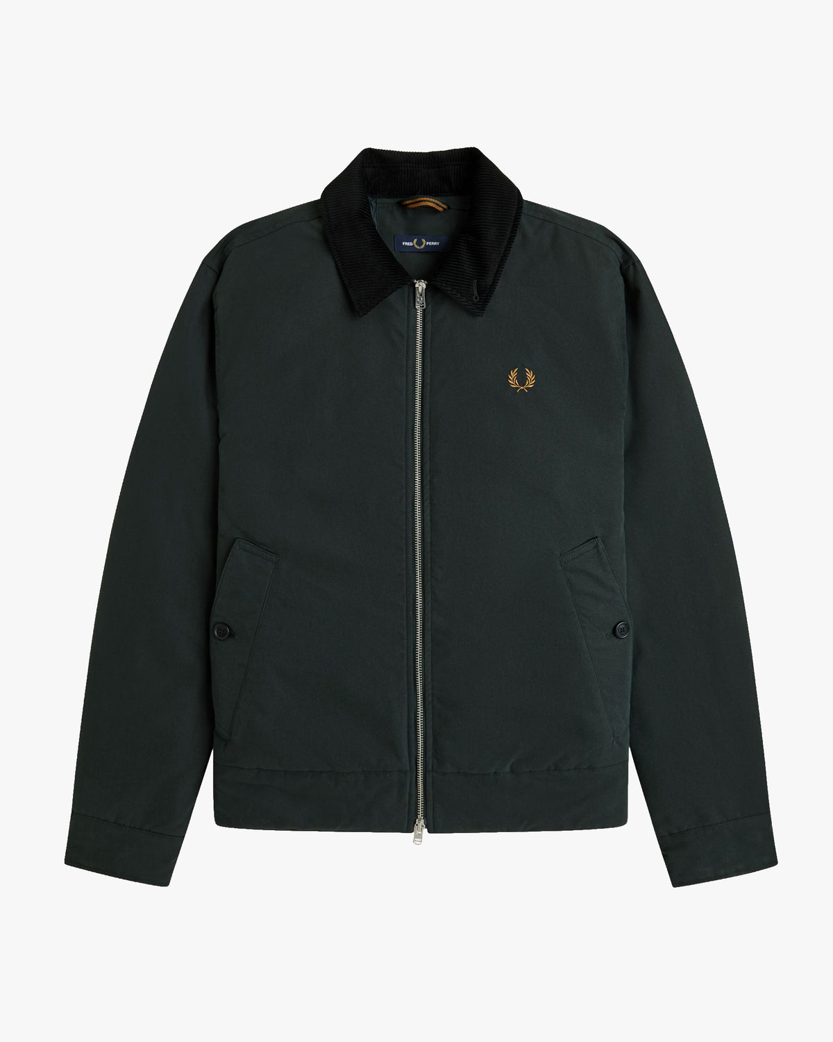 Fred Perry Cotton Caban Jacket - Night Green