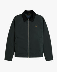 Fred Perry Cotton Caban Jacket - Night Green