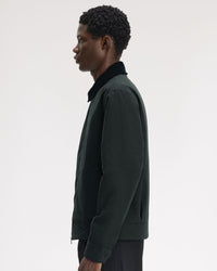 Fred Perry Cotton Caban Jacket - Night Green