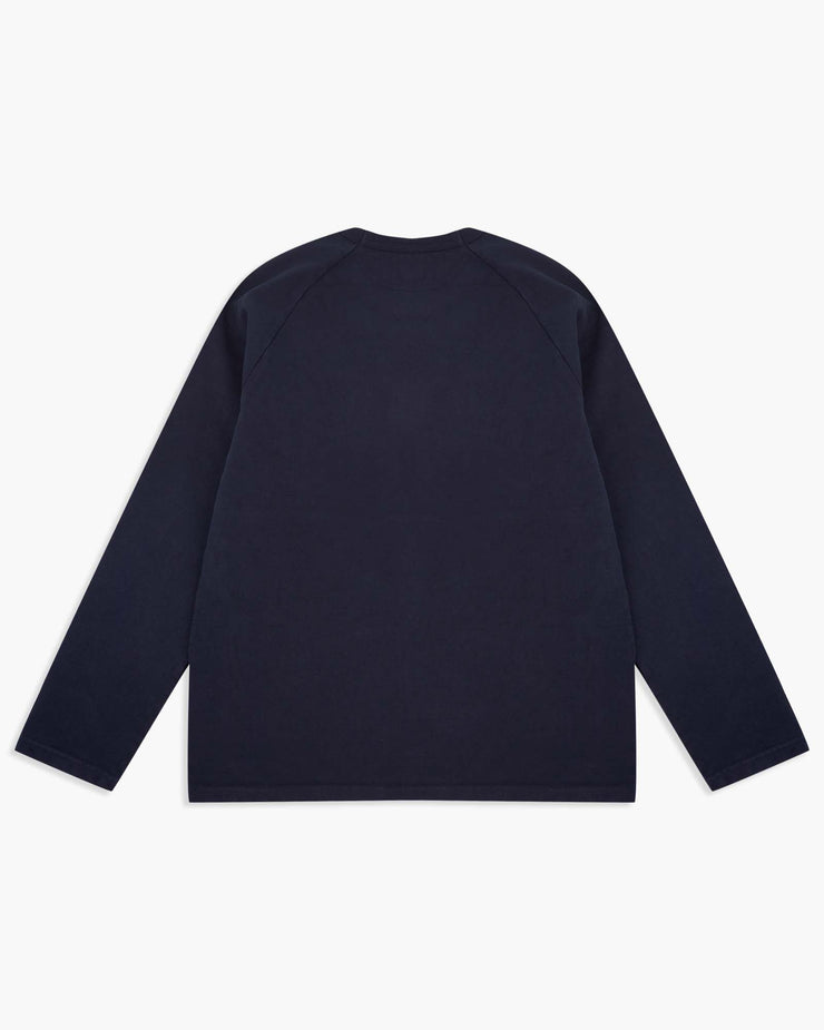 Japan Blue JBKN1001 Inlay Heavyweight L/S Tee - Navy | Japan Blue T Shirts | JEANSTORE