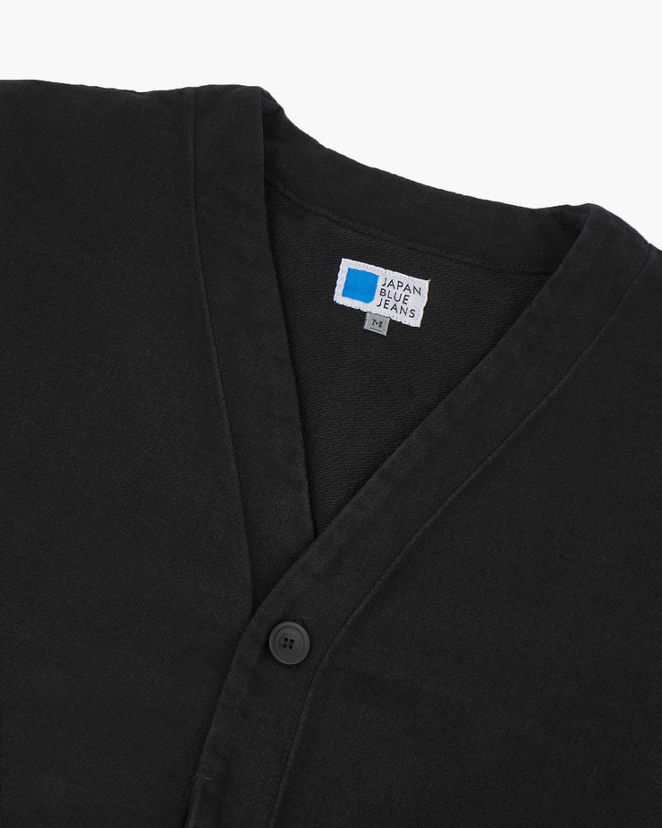 Japan Blue JBKN1002 Inlay Heavyweight Cardigan - Black