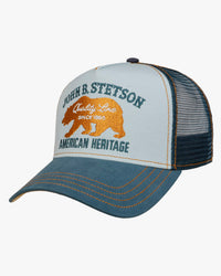 Stetson Bear Trucker Cap - Light Blue / Blue | Stetson Hats | JEANSTORE