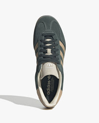 adidas gazelle indoor trainers top view showing laces and tongue