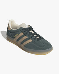 Adidas Gazelle Indoor - Shadow Green / Warm Sandstone / Wonder White | Adidas Originals Trainers | JEANSTORE