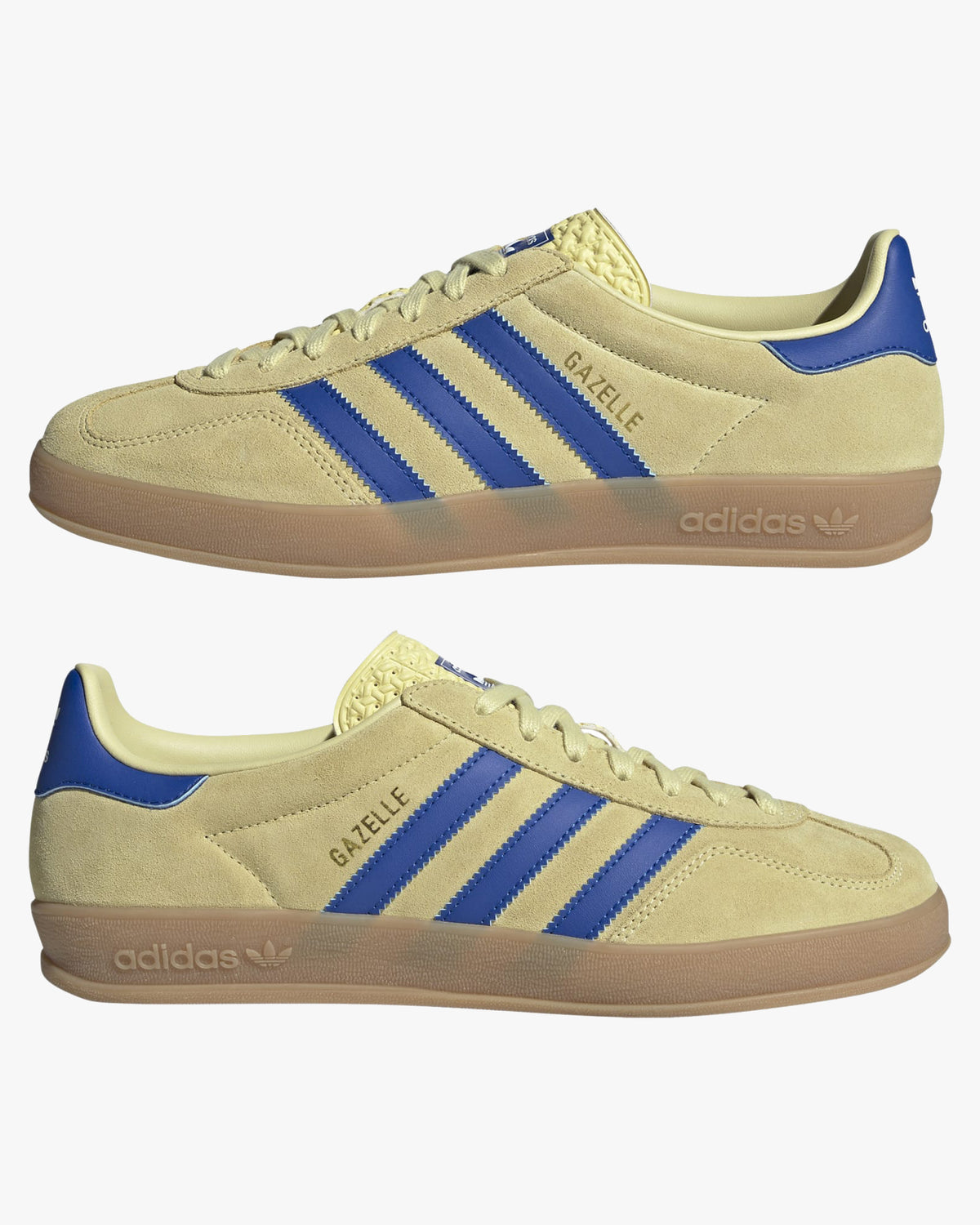 Adidas Gazelle Indoor - Powder Yellow / Royal Blue / Cloud White | Adidas Originals Trainers | JEANSTORE