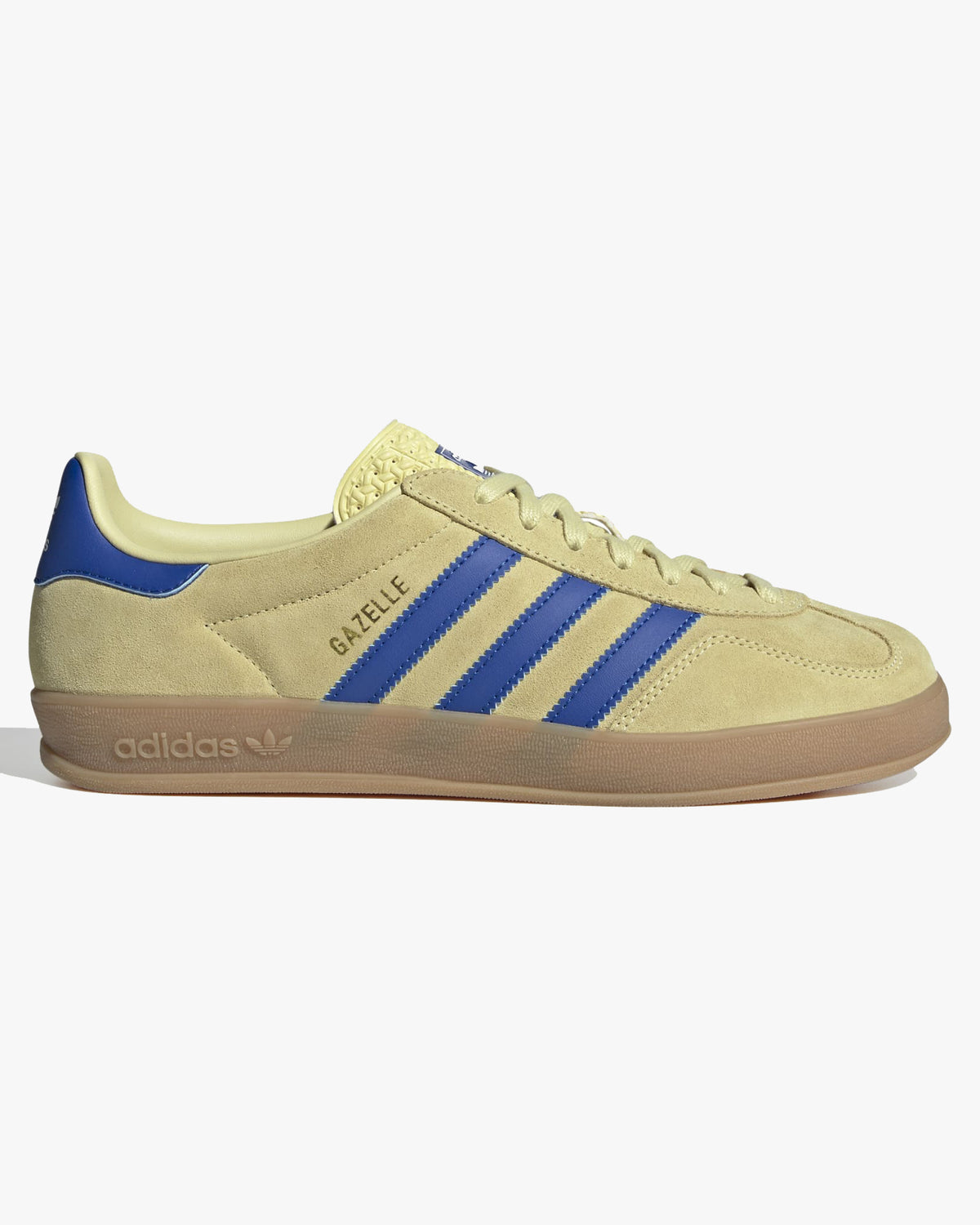 Adidas Gazelle Indoor - Powder Yellow / Royal Blue / Cloud White | Adidas Originals Trainers | JEANSTORE