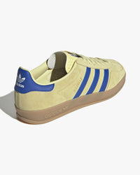 Adidas Gazelle Indoor - Powder Yellow / Royal Blue / Cloud White | Adidas Originals Trainers | JEANSTORE