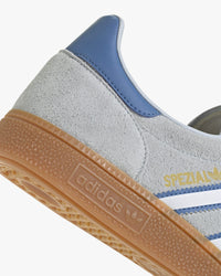 adidas handball spezial gum sole and suede upper detail at an angl