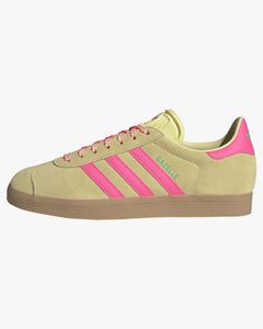 Adidas Womens Gazelle - Powder Yellow / Lucid Pink / Gum