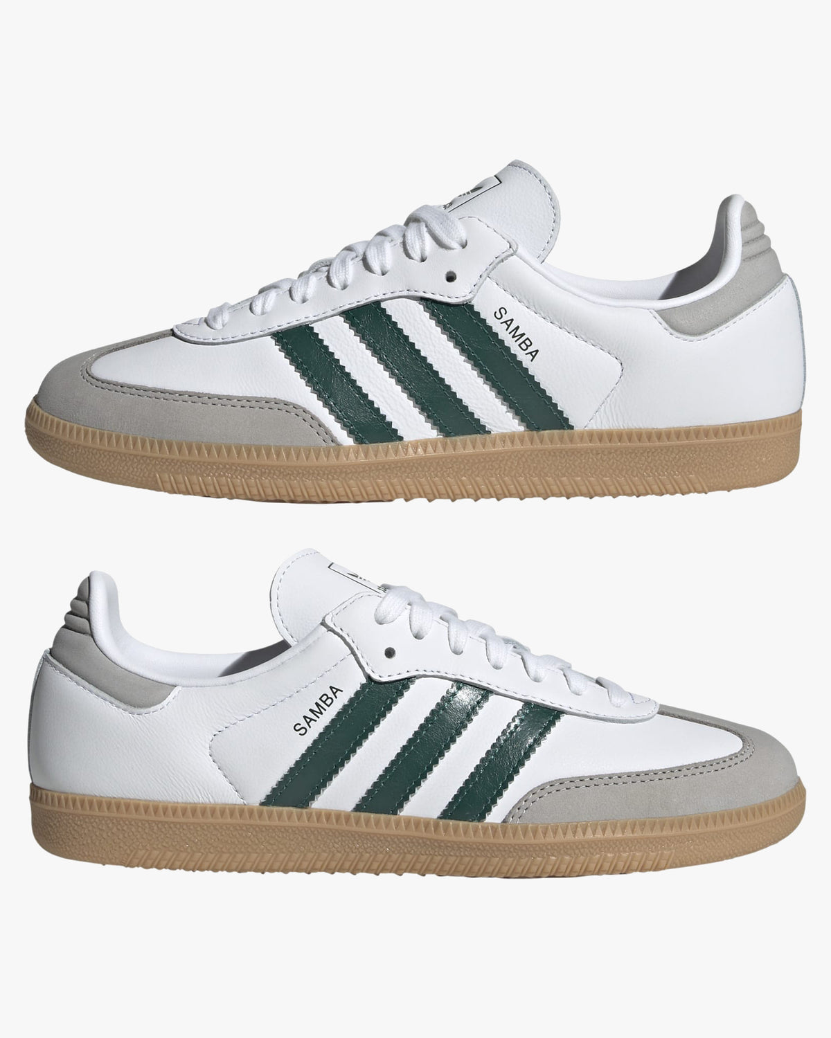 Adidas Womens Samba OG - Cloud White / Collegiate Green / Grey Two | Adidas Originals Trainers | JEANSTORE