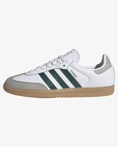 Adidas Womens Samba OG - Cloud White / Collegiate Green / Grey Two