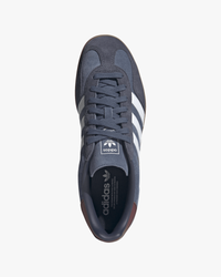 adidas gazelle indoor trainers top view showing laces and tongue